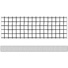 Happily Ever Elementary Creatively Inspired Black & White Grid Straight Borders, 36 Feet