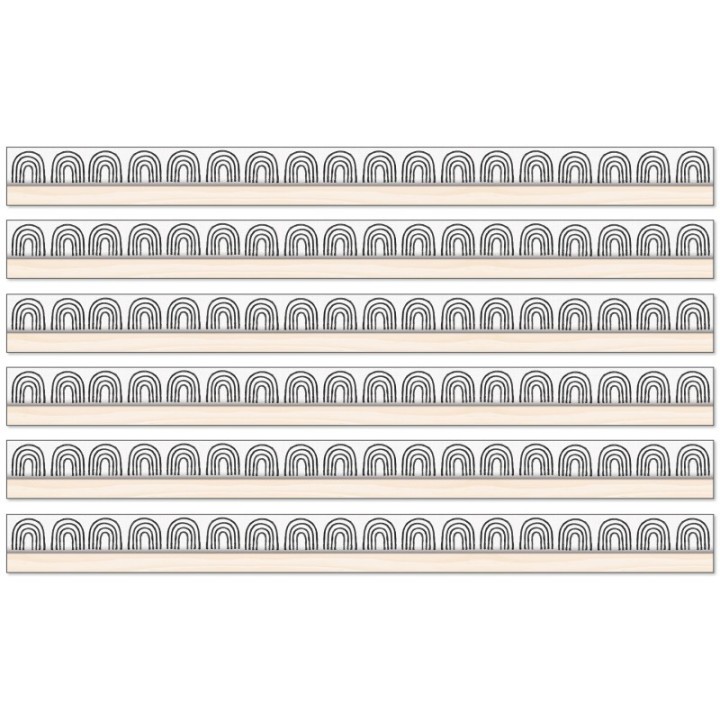 Happily Ever Elementary Creatively Inspired Rainbows Straight Borders, 36 Feet Per Pack, 6 Packs