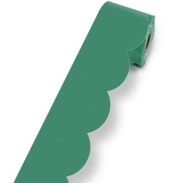 Carson Dellosa Education Grow Together Jade Green Rolled Scalloped Bulletin Board Borders, 65 Feet