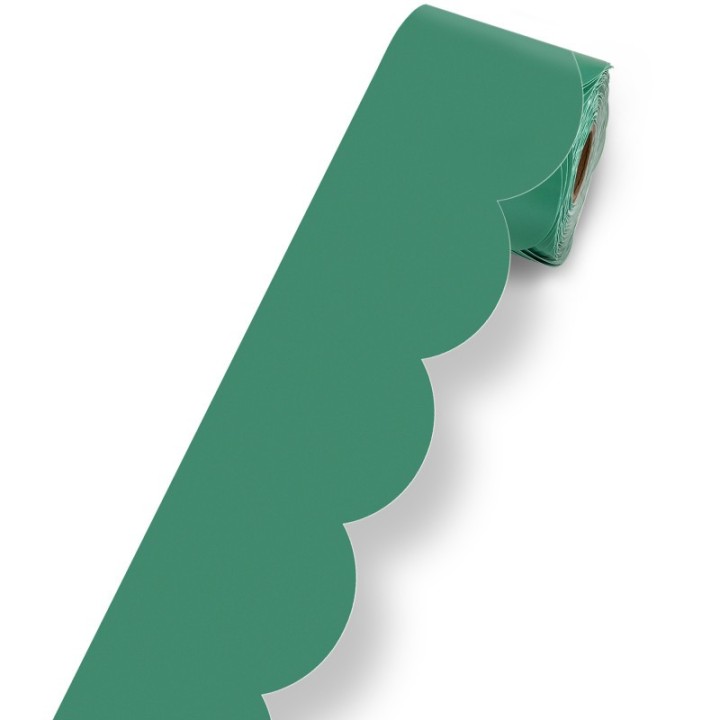 Carson Dellosa Education Grow Together Jade Green Rolled Scalloped Bulletin Board Borders, 65 Feet