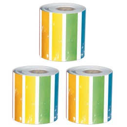 Carson Dellosa Education All Are Neighbors Stripes Rolled, 65 Feet Per Roll, Pack of 3