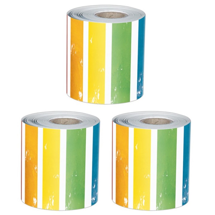 Carson Dellosa Education All Are Neighbors Stripes Rolled, 65 Feet Per Roll, Pack of 3