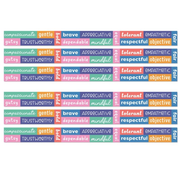 Carson Dellosa Education We Stick Together Positive Words Straight Bulletin Board Borders, 36 Feet Per Pack, 6 Packs