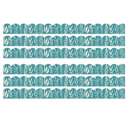 Carson Dellosa Education True to You Teal with Leaves Scalloped Bulletin Board Borders, 39 Feet Per Pack, 6 Packs