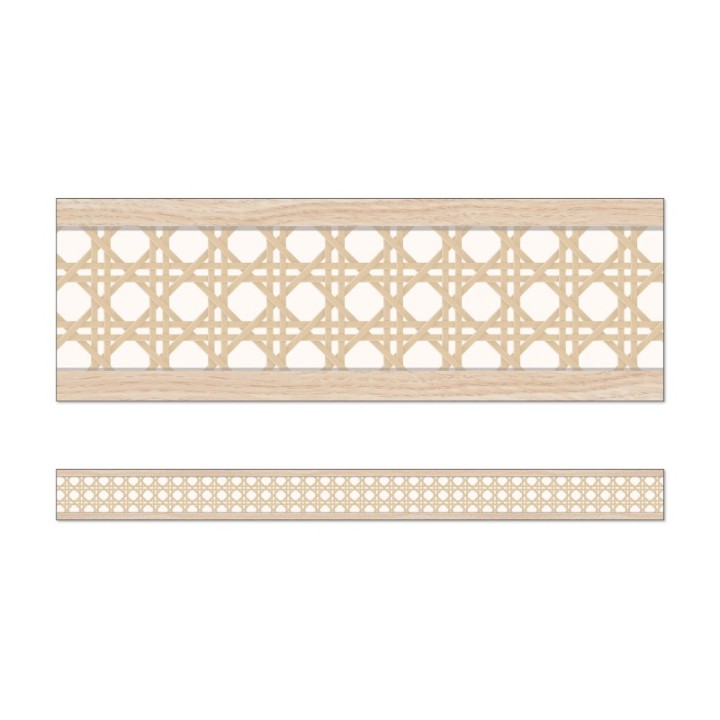 Carson Dellosa Education True to You Woven Cane Straight Bulletin Board Borders, 36 Feet