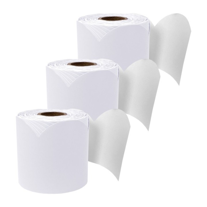 Carson Dellosa Education Rolled Scalloped Bulletin Board Border, Whisper Gray, 65 Feet, Pack of 3