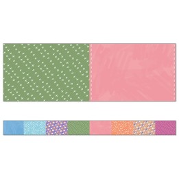 Carson Dellosa Education Crafty and Cool Patchwork Straight Bulletin Board Borders, 36 Feet