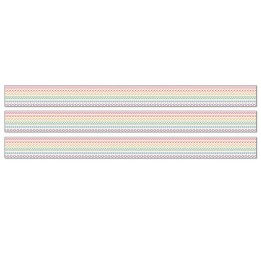 Carson Dellosa Education Crafty and Cool Rainbow Stitched Straight Bulletin Board Borders, 36 Feet Per Pack, 3 Packs
