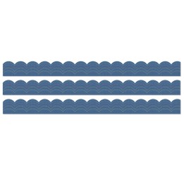 Carson Dellosa Education Crafty and Cool Denim Scalloped Bulletin Board Borders, 39 Feet Per Pack, 3 Packs