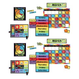 Carson Dellosa Education Celebrate Learning Calendar Bulletin Board Set, 2 Sets
