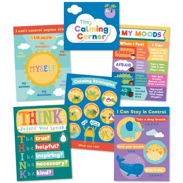 Carson Dellosa Education Calming Strategies Chart Set, 7 Pieces