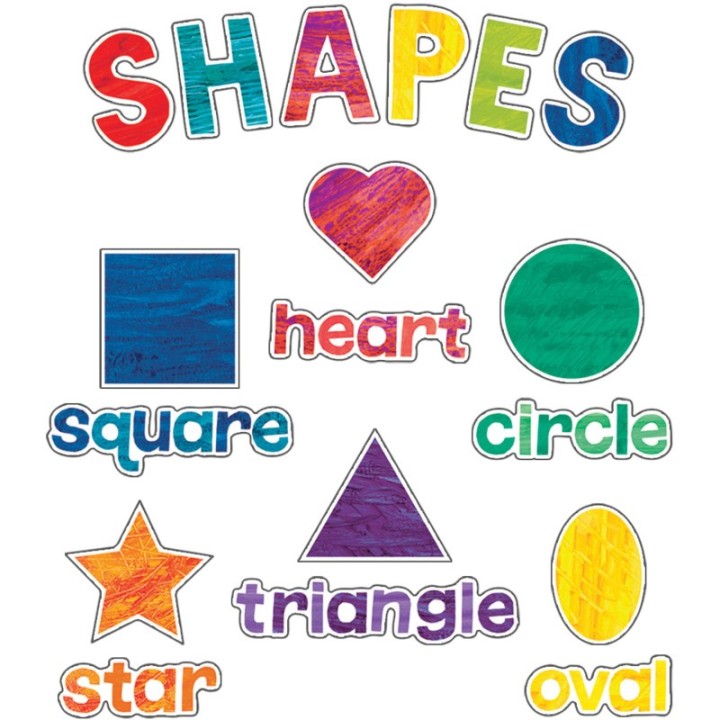 Carson Dellosa Education World of Eric Carle™ Shapes Mini Bulletin Board Set, 32 Pieces