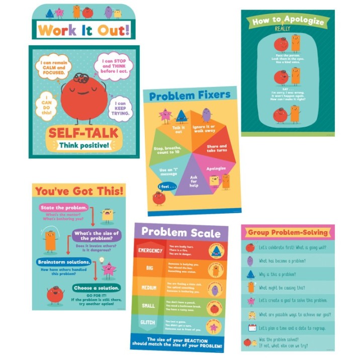 Carson Dellosa Education Social Problem-Solving Bulletin Board Set, 7 Pieces