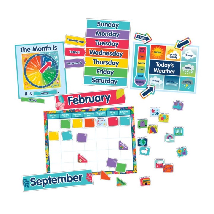 Carson Dellosa Education One World Calendar Bulletin Board Set, 134 Pieces