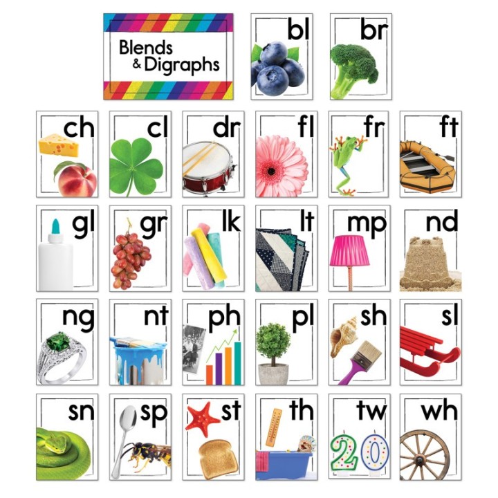 Carson Dellosa Education Blends and Digraphs Bulletin Board Set