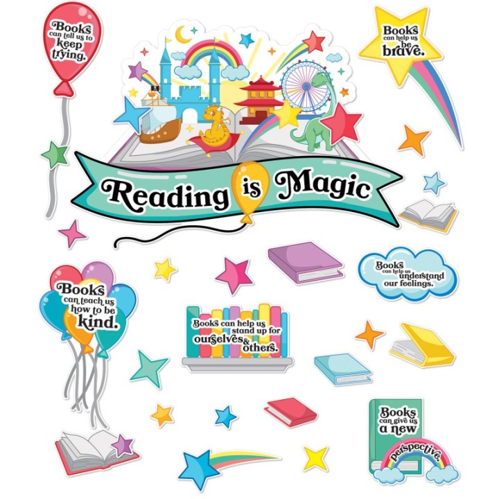 Carson Dellosa Education Reading Is Magic Bulletin Board Set