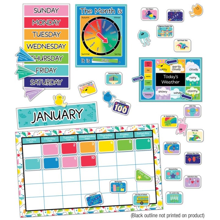 Carson Dellosa Education Happy Place Calendar Bulletin Board Set