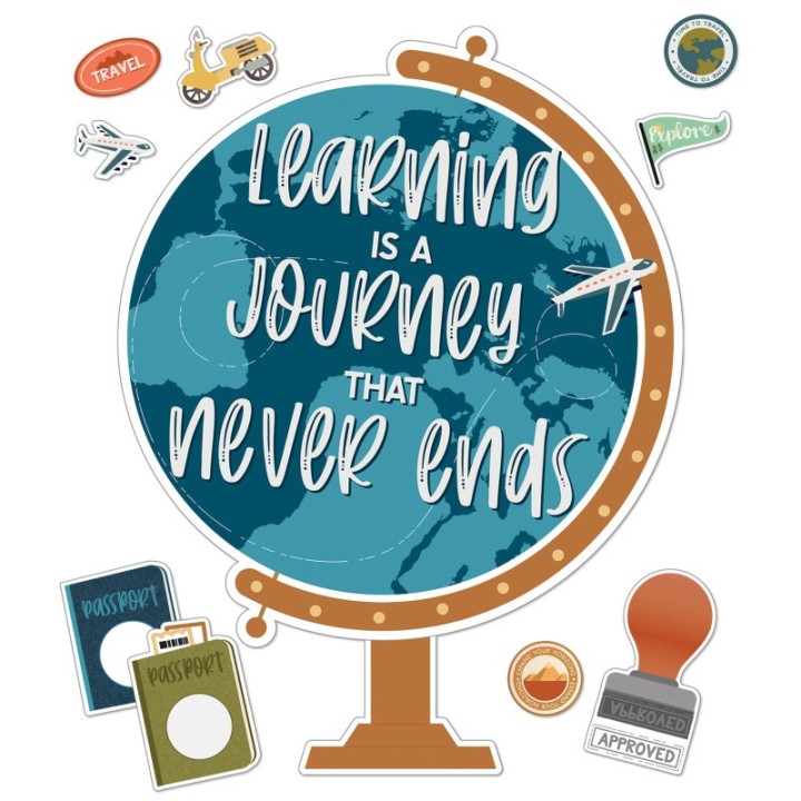 Carson Dellosa Education Let's Explore Learning Is a Journey Bulletin Board Set