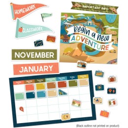 Carson Dellosa Education Let's Explore Let's Explore Calendar Bulletin Board Set