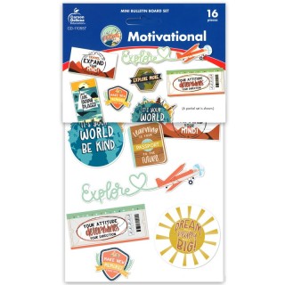 Carson Dellosa Education Let's Explore Motivational Mini Bulletin Board Set