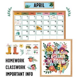 Carson Dellosa Education Grow Together Calendar Bulletin Board Set
