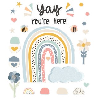 Carson Dellosa Education We Belong Yay You're Here! Bulletin Board Set