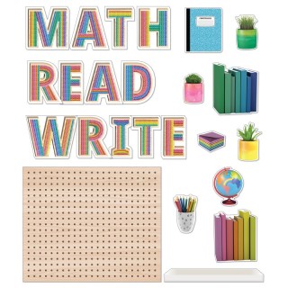 Happily Ever Elementary Creatively Inspired Subject Pegboards Bulletin Board Set