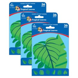 Carson Dellosa Education One World Tropical Leaves Cut-Outs, 36 Per Pack, 3 Packs