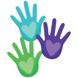 Carson Dellosa Education One World Hands with Hearts Cut-Outs, Pack of 36