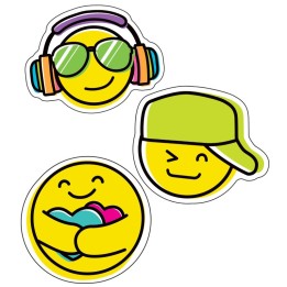 Carson Dellosa Education Kind Vibes Smiley Faces Cut-Outs, Pack of 36