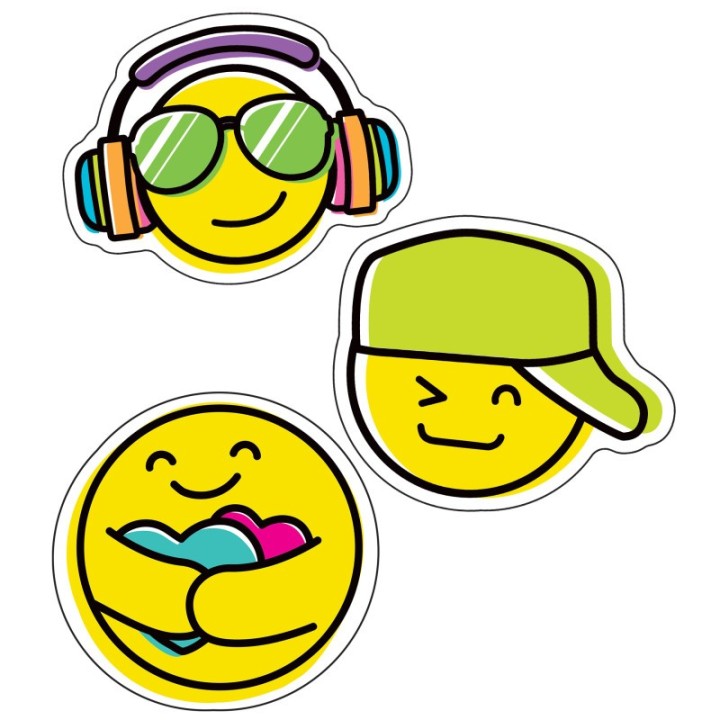 Carson Dellosa Education Kind Vibes Smiley Faces Cut-Outs, Pack of 36