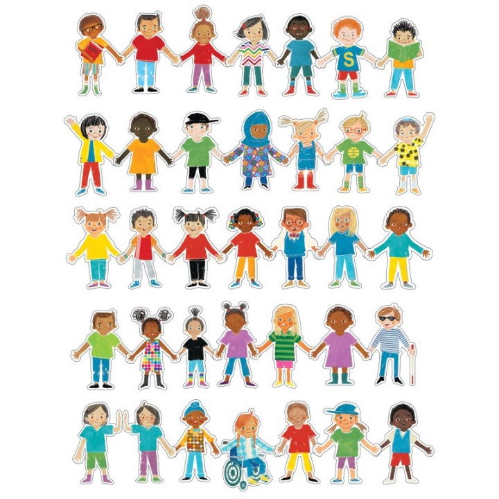 Carson Dellosa Education All Are Welcome Kids Cut-Outs, Pack of 36