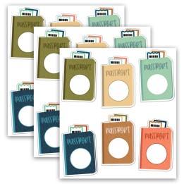 Carson Dellosa Education Let's Explore Passports Cut-Outs, 36 Per Pack, 3 Packs