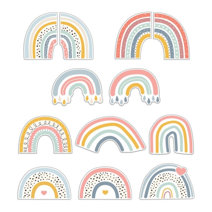 Carson Dellosa Education We Belong Rainbow Fun Cut-Outs, Pack of 36