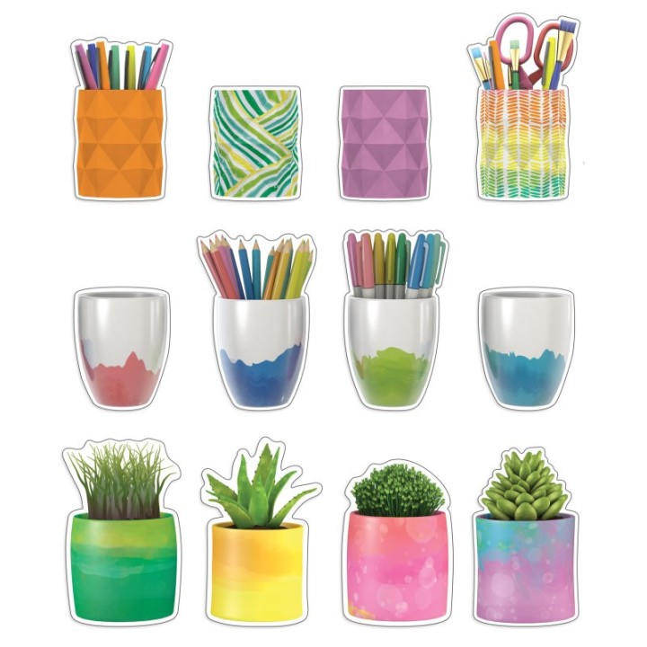 Happily Ever Elementary Creatively Inspired Planters & Cups Cut-Outs, Pack of 36