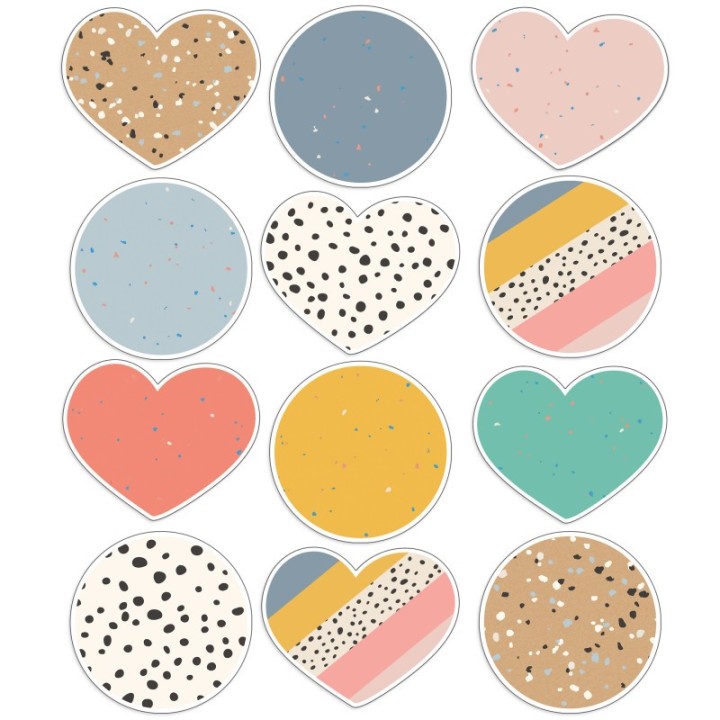 Carson Dellosa Education We Belong Jumbo Hearts & Dots Cut-Outs, Pack of 12