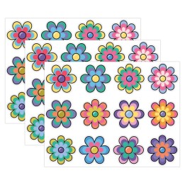 Carson Dellosa Education Happily Ever Elementary Retro Remix Jumbo Flowers Cutouts, 12 Per Pack, 3 Packs