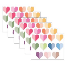 Carson Dellosa Education Crafty and Cool Handmade Hearts Cutouts, 36 Per Pack, 6 Packs