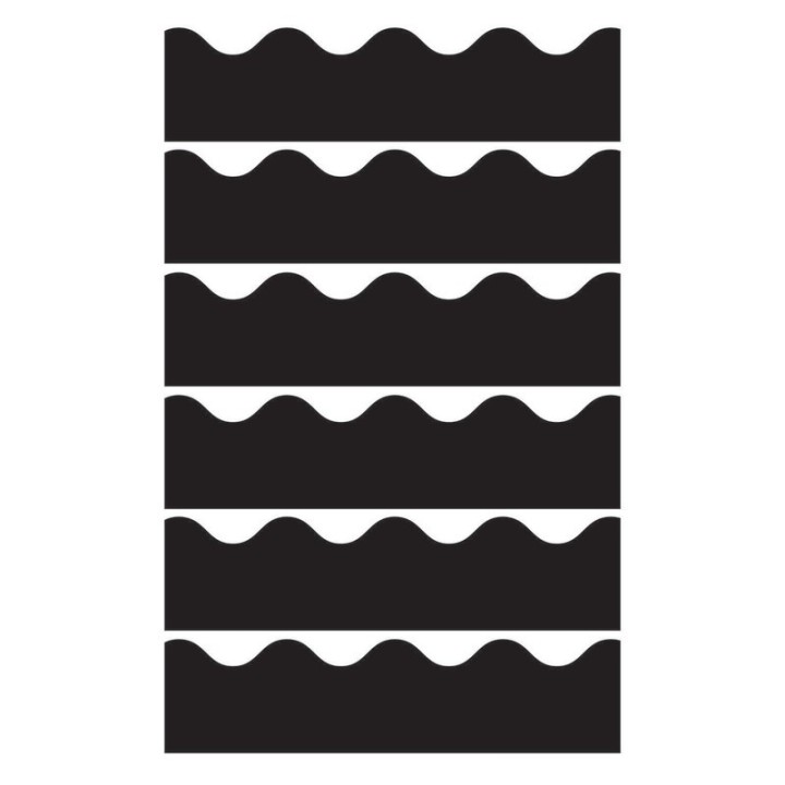 Carson Dellosa Education Black Scalloped Border, 39 Feet Per Pack, 6 Packs