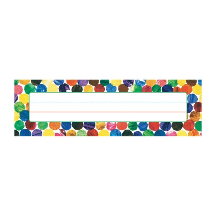 Carson Dellosa Education Eric Carle Dots Desk Nameplates, Pack of 36