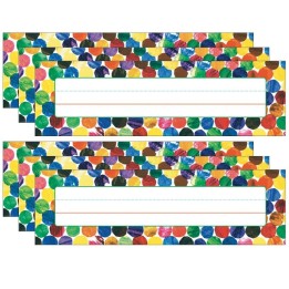 Carson Dellosa Education Eric Carle Dots Desk Nameplates, 36 Per Pack, 6 Packs