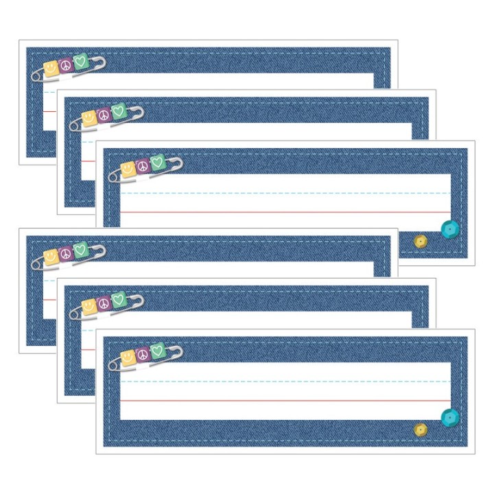 Carson Dellosa Education Crafty and Cool Name Plates, 36 Per Pack, 6 Packs