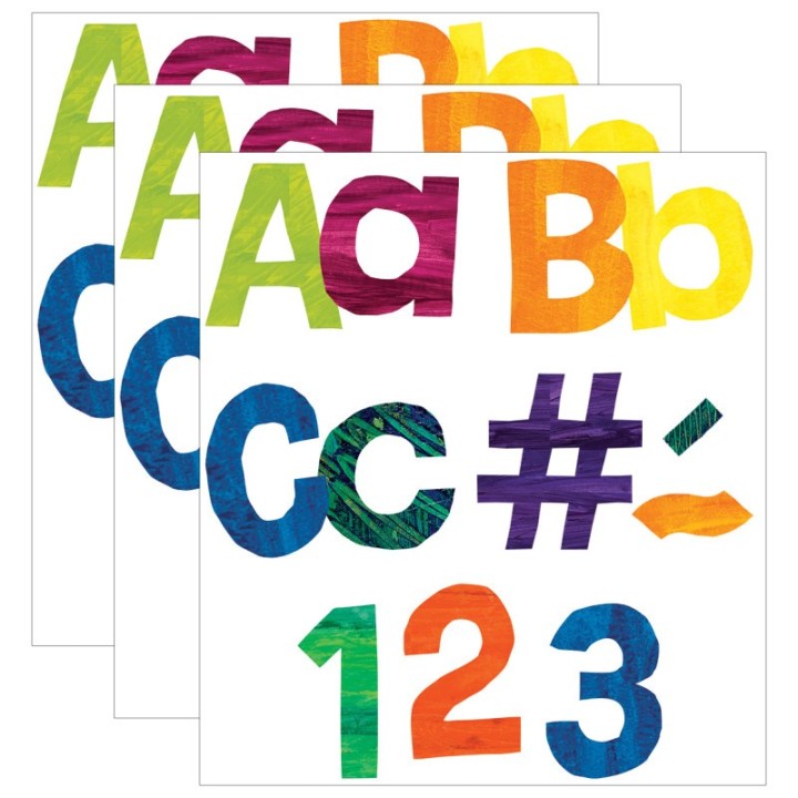 Carson Dellosa Education World of Eric Carle™ Colorful Tissue Paper Combo Pack EZ Letters, 3 Packs