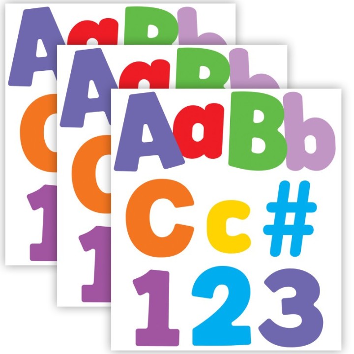 Carson Dellosa Education Color Splash Combo Pack EZ Letters, 219 Pieces Per Pack, 3 Packs