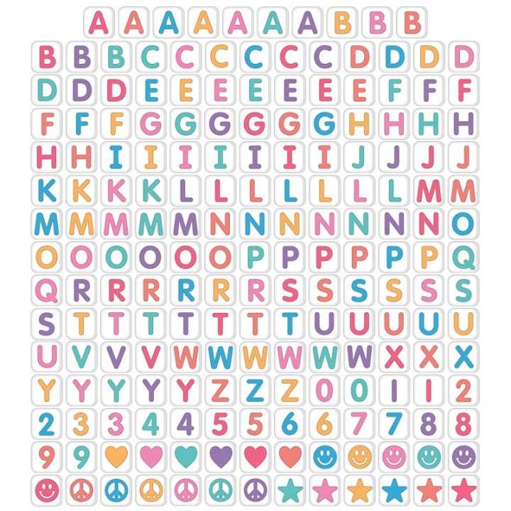 Carson Dellosa Education Crafty and Cool Letter Beads Bulletin Board Letters, 216 Pieces