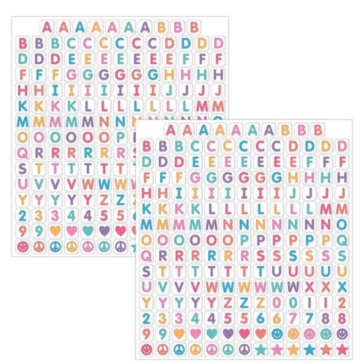 Carson Dellosa Education Crafty and Cool Letter Beads Bulletin Board Letters, 216 Pieces Per Pack, 2 Packs
