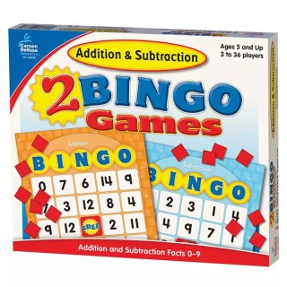Carson Dellosa Education Addition & Subtraction Bingo Board Game, Grade K-2