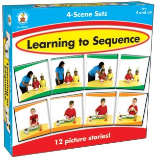 Carson Dellosa Education Learning to Sequence Game, 4-Scene Sets