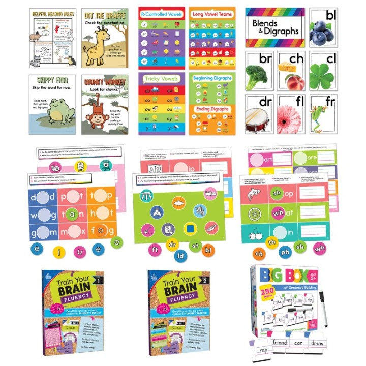 Carson Dellosa Education Literacy Classroom Teacher Bundle K-2