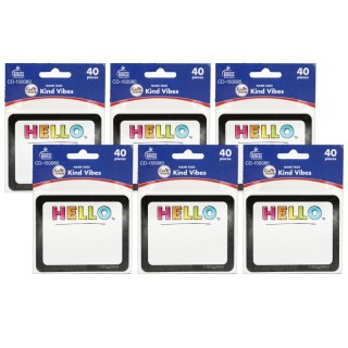 Carson Dellosa Education Kind Vibes Name Tags, 40 Per Pack, 6 Packs
